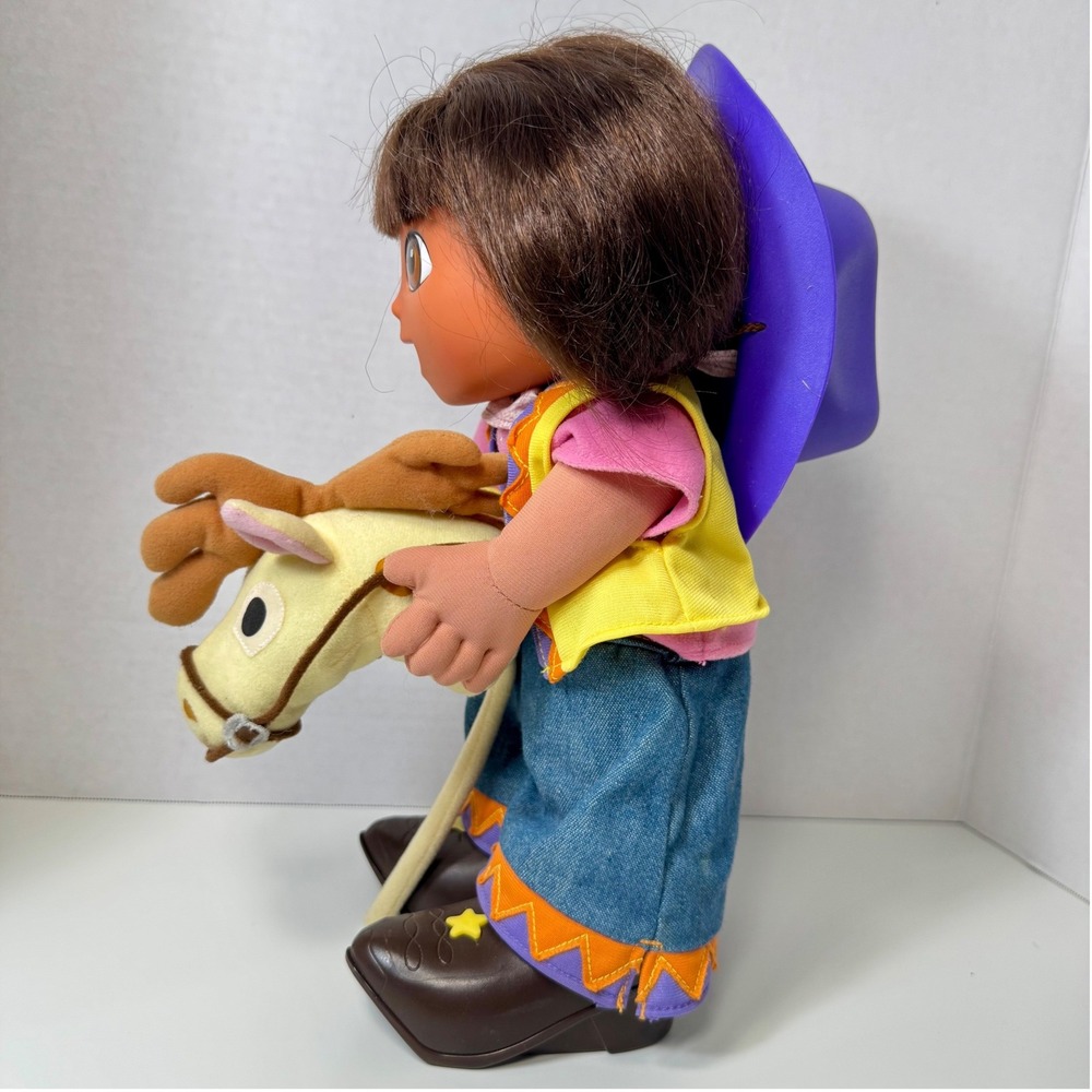 Cowgirl Dora the Explorer 2002 Mattel Fisher-Price Western Doll Horse Y2K Speaks - Picture 3 of 12